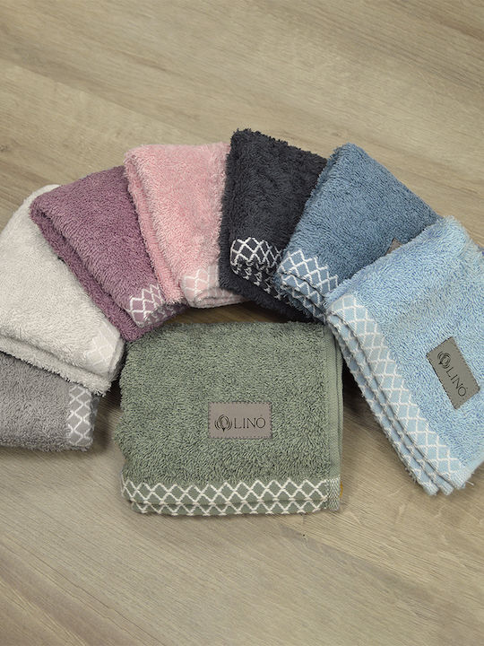 Lino Home Hand Towel Marley 30x50cm Coral Weight 600gr/m²