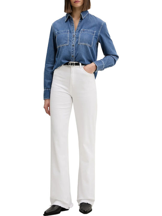 Μακρυμάνικο Γυναικείο Πουκάμισο Denim Medium