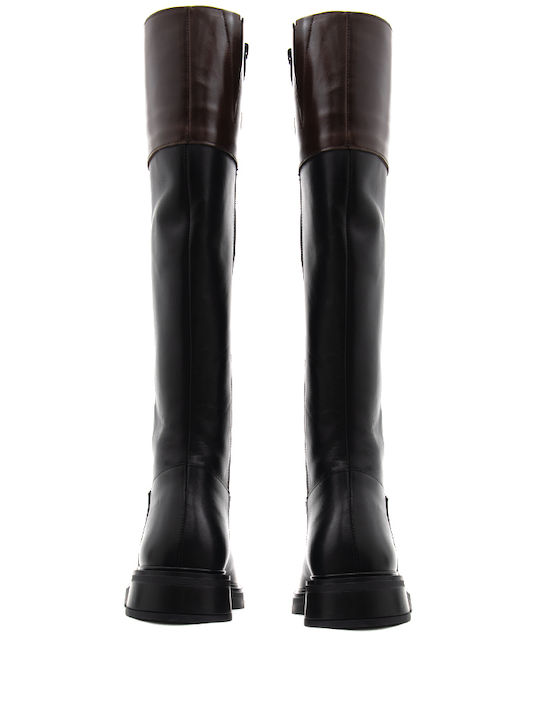 Leder Damenstiefel Braun