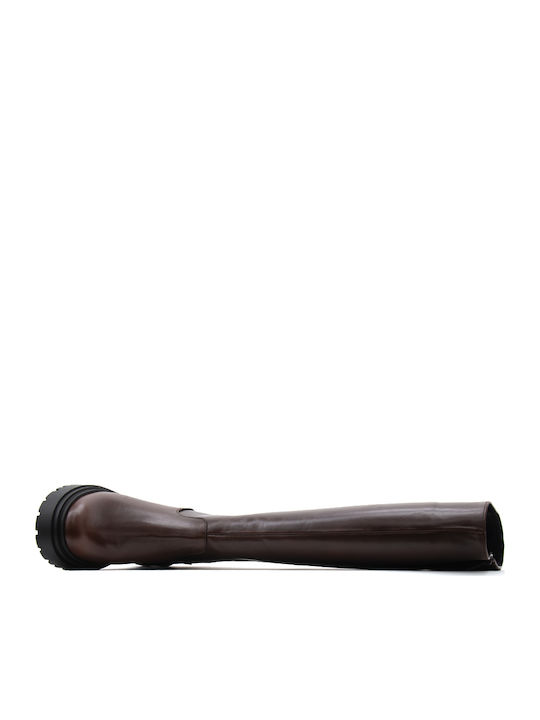 Leder Damenstiefel Braun