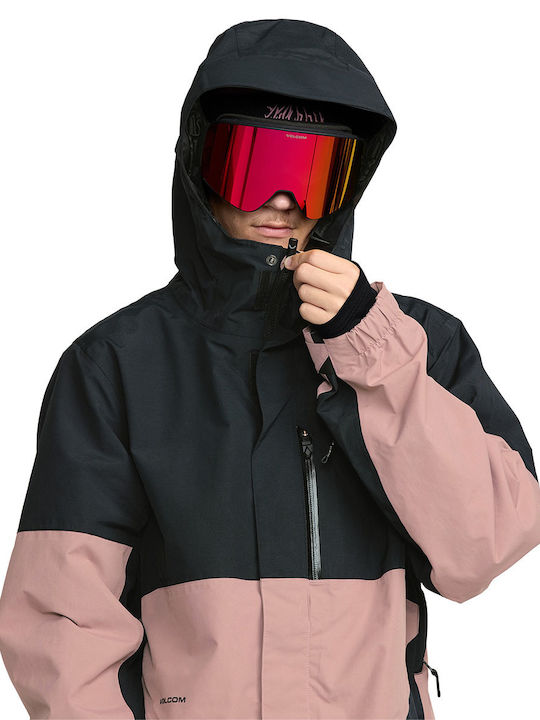 Volcom G0652604-MVE Ανδρικό Μπουφάν Gore-Tex για Σκι & Snowboard Ροζ