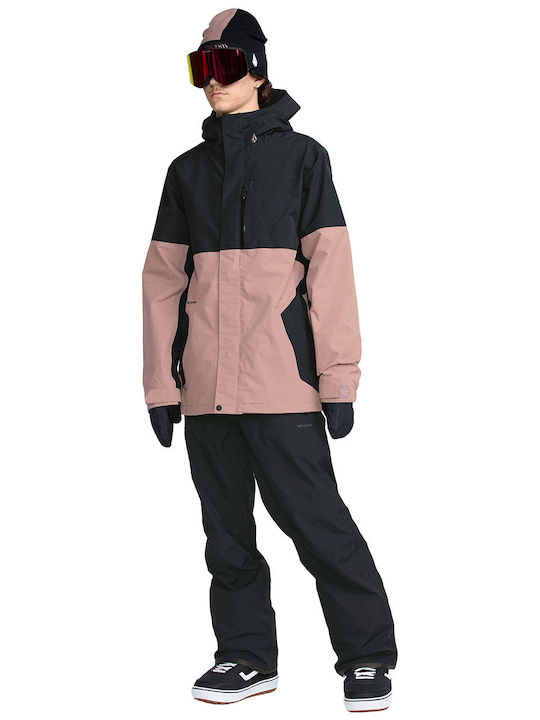 Volcom G0652604-MVE Ανδρικό Μπουφάν Gore-Tex για Σκι & Snowboard Ροζ