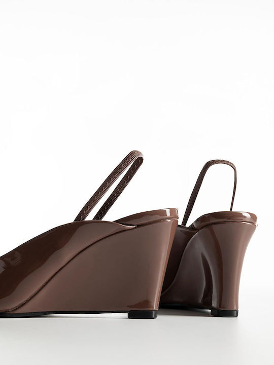 Bozikis Damenplattformen Gh5-5 Braune Lackleder High Heels
