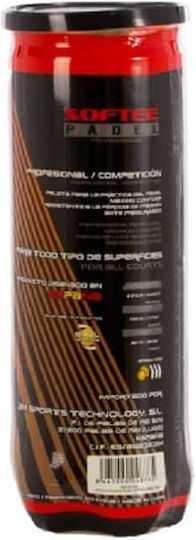 Softee Padel Speed Pro Balls Tubes 3 Μπαλάκια Padel
