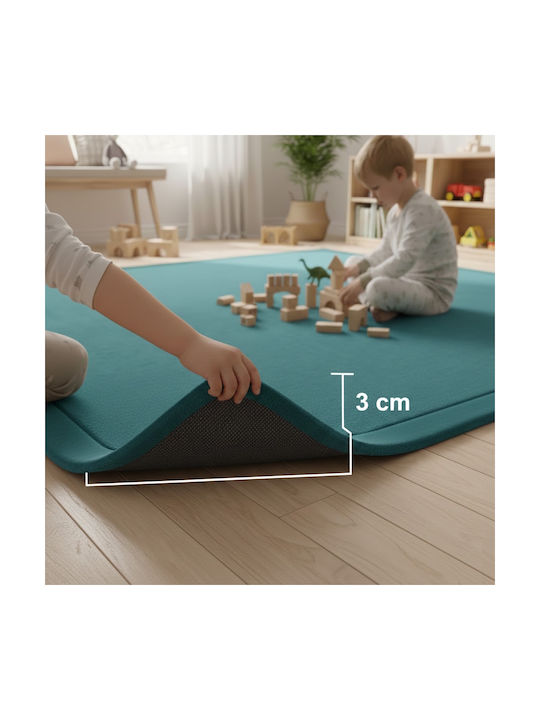 Kids Rug Play Mat Stillwater Blue Soft 3cm 200 x 150 cm