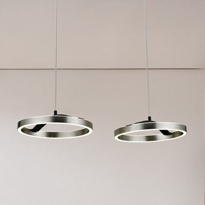 Powertech Ρυθμιζόμενο Κρεμαστό Φωτιστικό Ασημί LED με Φυσικό Λευκό Φως 70x30x120εκ.