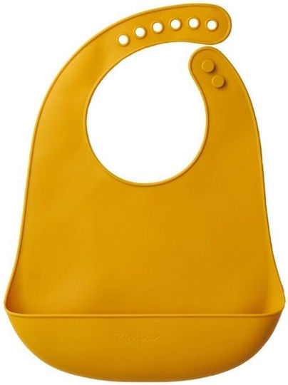 Zingies Bib Silicone with Pocket Mustard
