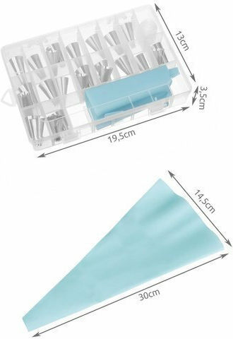 Metallic Pastry Bags Set 24 Pieces