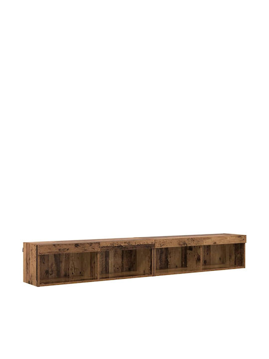 Living Room TV Unit with Lighting Old Wood L100xW30xH30cm