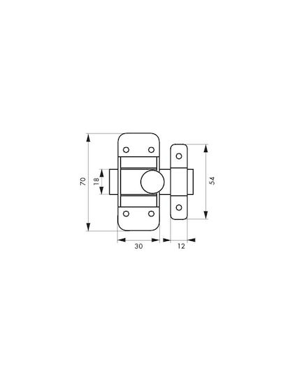 Türgriff Silber 35 Millimeter Thirard 00102035