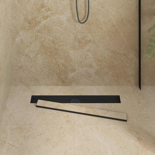 vidaXL Siphon Spülbecken mit Größe 70x11cm Schwarz