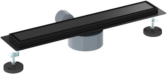 vidaXL Siphon Spülbecken mit Größe 60x11cm Schwarz