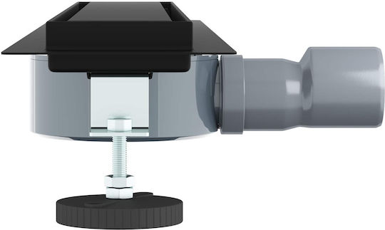 vidaXL Siphon Spülbecken mit Größe 50x11cm Schwarz