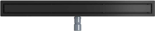 vidaXL Siphon Spülbecken mit Größe 100x11cm Schwarz
