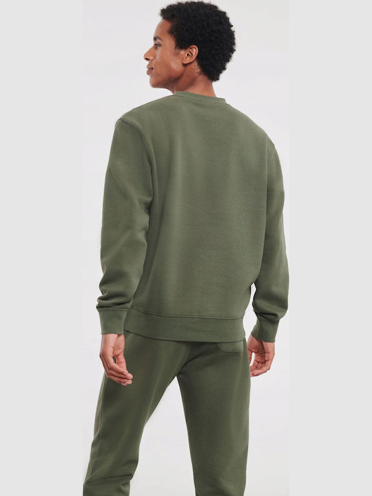 Russell Europe Men's Long Sleeve Promotional Sweatshirt Authentic Olive Green