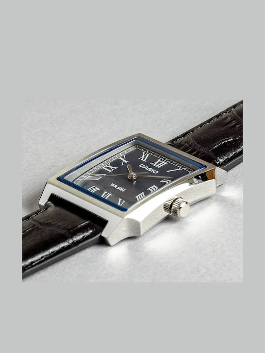 Casio Men's Watch 32mm Battery with Black Leather Strap
