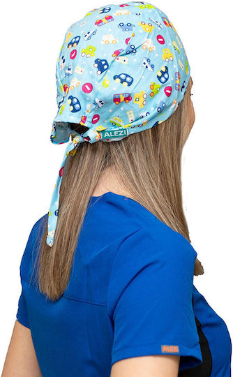 Alezi Unisex Σκουφάκι Χειρουργείου Πολύχρωμο από Βαμβάκι και Πολυεστέρα