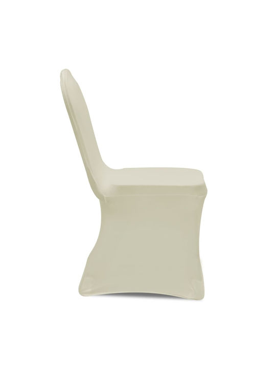 vidaXL Elastische Abdeckung für Stuhl White Cream 100Stück 274768