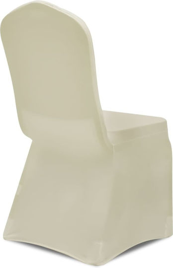 vidaXL Elastische Abdeckung für Stuhl White Cream 100Stück 274768