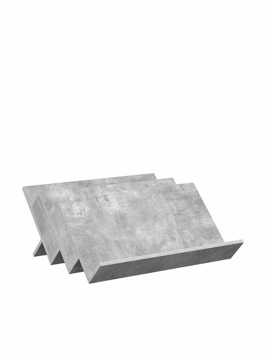 vidaXL Wooden Magazine Rack Gray 53x28.5x65cm