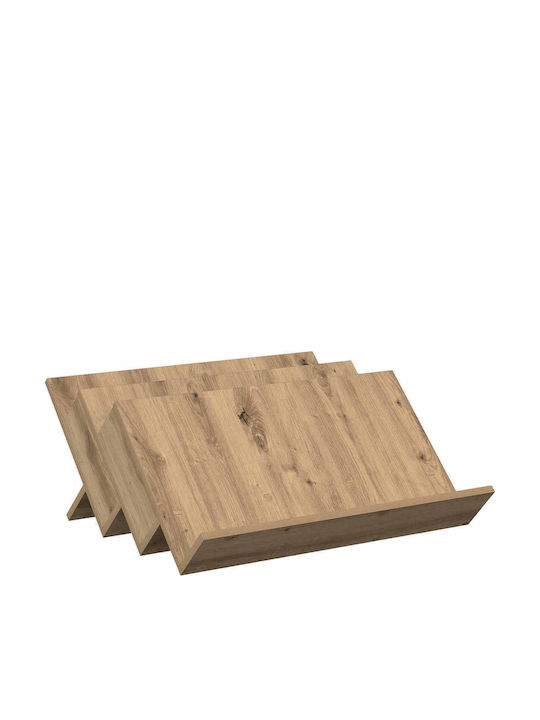 vidaXL Стойка за списания Дърво Кафяв 53x28.5x65бр 1бр
