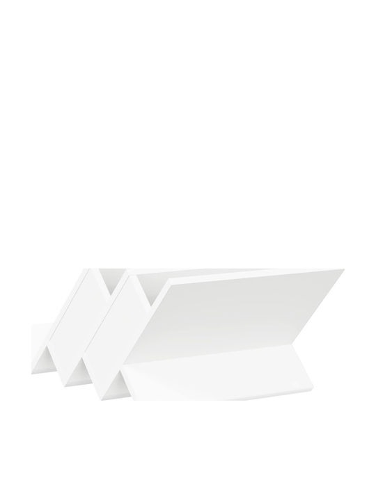 vidaXL Wooden Magazine Rack White 40x28.5x53cm