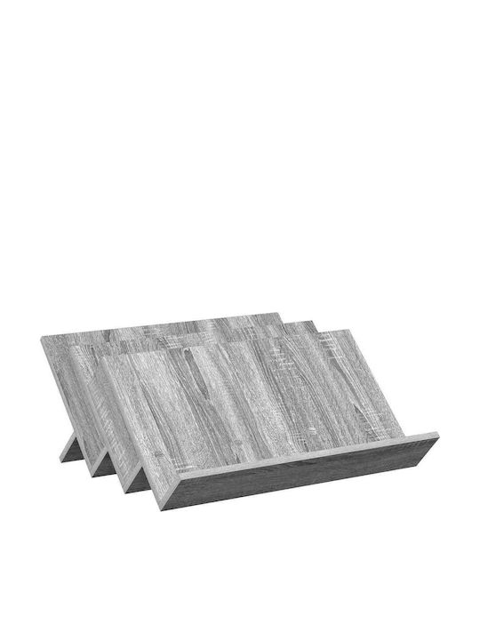 vidaXL Suport Reviste Lemn Gri 53x28.5x65buc 1buc