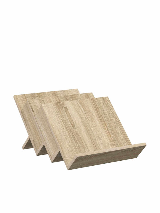 vidaXL Стойка за списания Дърво Кафяв 40x28.5x53бр 1бр