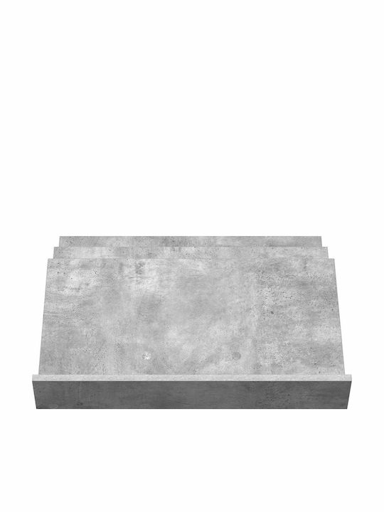 vidaXL Wooden Magazine Rack Gray 53x28.5x65cm