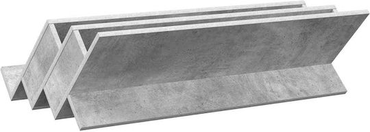 vidaXL Zeitschriftenständer Hölzernes Gray 53x28.5x90cm 1Stück