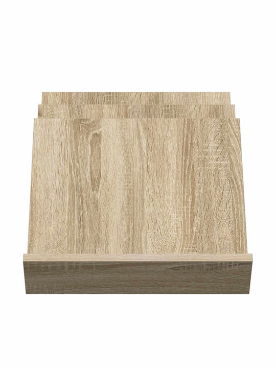 vidaXL Стойка за списания Дърво Кафяв 40x28.5x53бр 1бр