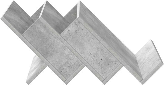 vidaXL Wooden Magazine Rack Gray 40x28.5x53cm