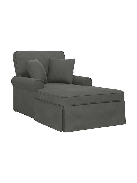 Moderner Stoff-Liegestuhl Grau M91xB157xH91cm