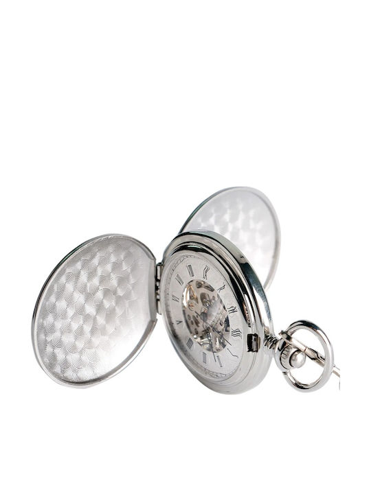 Herrenuhr 47mm Taschen Batterie Silber