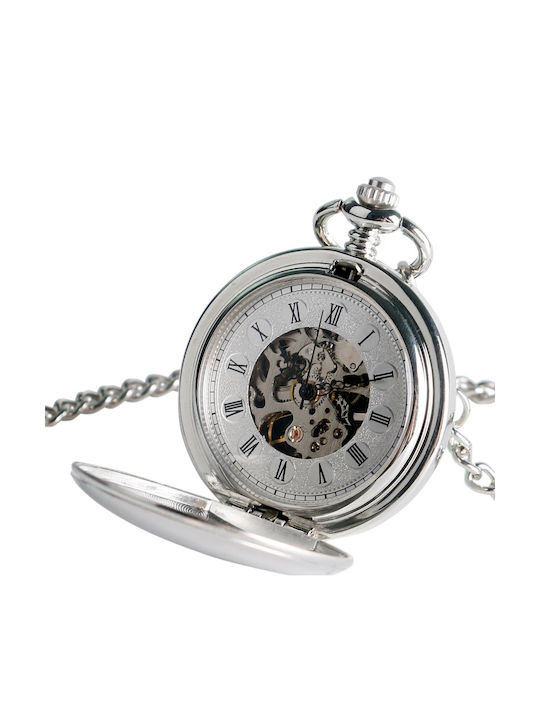 Herrenuhr 47mm Taschen Batterie Silber