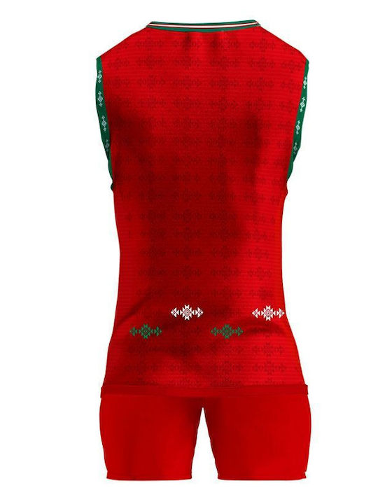 Women's Official Volleyball Kit Zeus Bulgaria Volley W Red