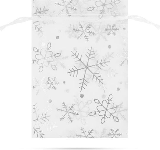 Sac pentru Cadou Argintiu 10x15cm. 12buc