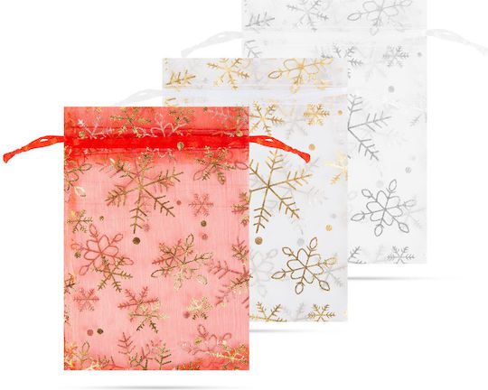 Sac pentru Cadou Argintiu 10x15cm. 12buc