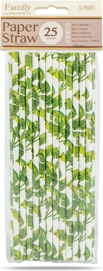 Paper Straws Jungle 197 X 6 Mm 25 Pcs Pack