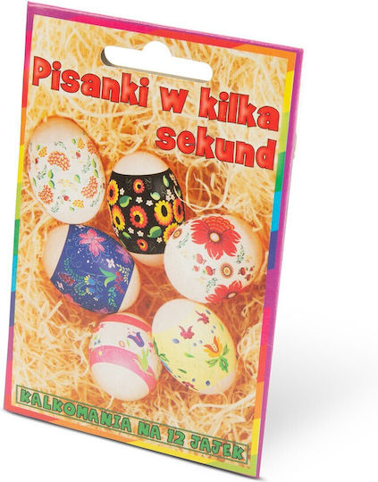 Easter Egg Decoration Sticker Set 12 Pcs Pack