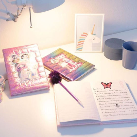Nice Influencer Fashion Diary Iridescent Cover Stickers Crystals & Pencil Pom-pom 92053/92057 6+ Years
