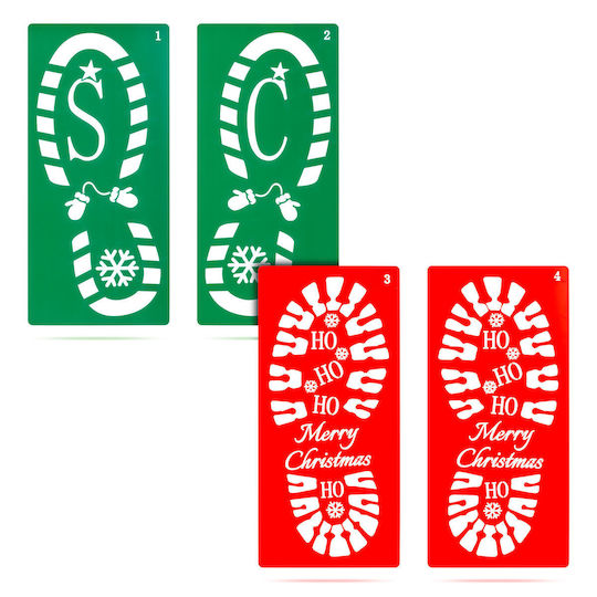 Set Stencils Decorative Traces – Plastic – 30.5 X 14 Cm – 4 Pieces