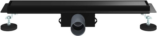 vidaXL Siphon Boden mit Größe 50x11cm Schwarz