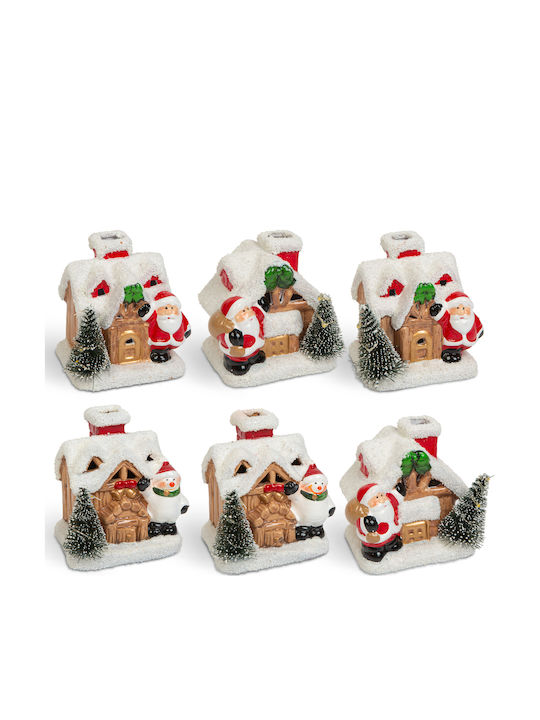 Alista Home Crăciunescă Iluminată Decorativă Scenă Albă 8.5x8x6cm.