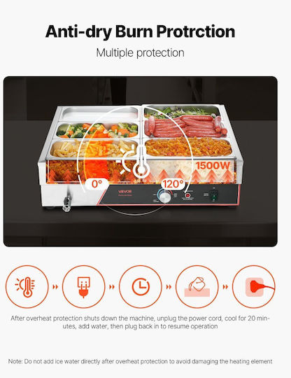 Vevor Heating Buffet Tray / Plate Surface 1500W