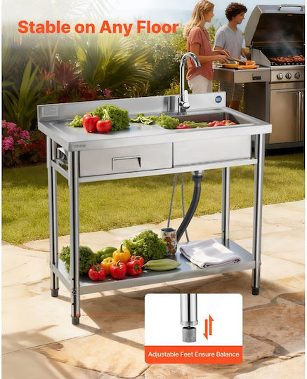 Vevor Λάντζα Einzeln DSCDGZT100CMF4TIC001V0 100x50x94cm