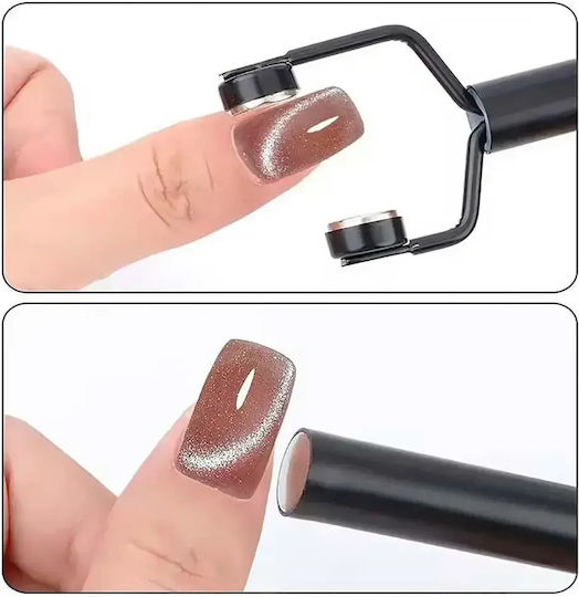Wd Doppelkopf Muster Magnetstift Magnetstift Doppelter Seite Nageldesign Schwarz