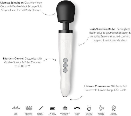 Doxy Die Cast R Vibrator Masaj Alb