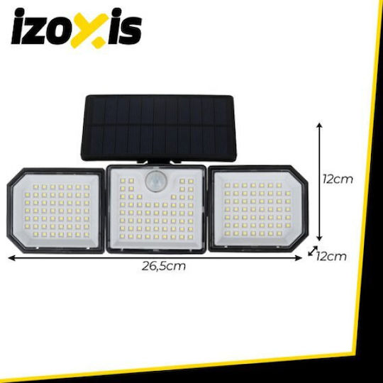 Izoxis Solar Light 1.5W 500lm with Motion Sensor, Photocell and Remote Control IP65 26.5cmx12cmx12cmcm