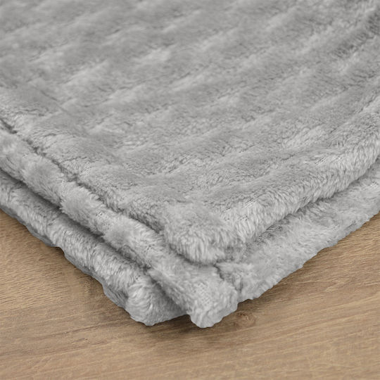 Lino Home Одеяло Флийс Кинг сайз 220x240см. Silver